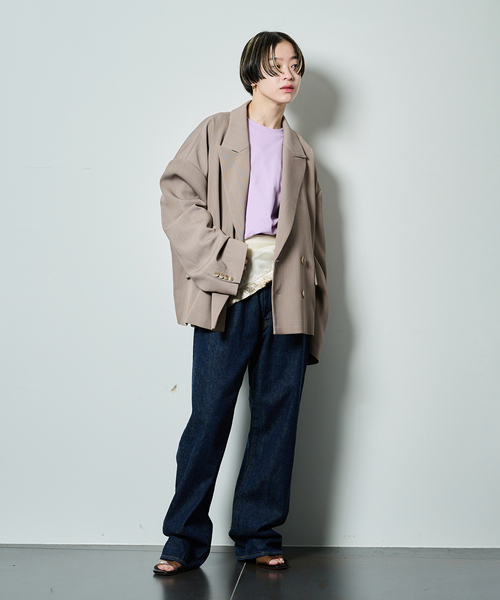 CITYSHOP（シティーショップ）の「SHORT DOUBLE ジャケット（その他アウター・レディース・ブラック/ベージュ・36/38）」の12枚目の写真