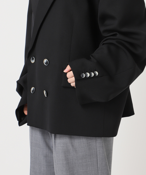 CITYSHOP（シティーショップ）の「SHORT DOUBLE ジャケット（その他アウター・レディース・ブラック/ベージュ・36/38）」の18枚目の写真