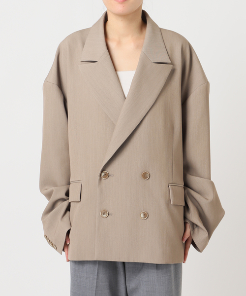 CITYSHOP（シティーショップ）の「SHORT DOUBLE ジャケット（その他アウター・レディース・ブラック/ベージュ・36/38）」の22枚目の写真