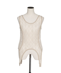 muller of yoshiokubo（ミュラーオブヨシオクボ）の「muller of yoshiokubo ミュラーオブヨシオクボ / SPIDERWEB BODY SUIT スパイダーウェブタンクトップ ボディスーツ / MLS26210（タンクトップ）」