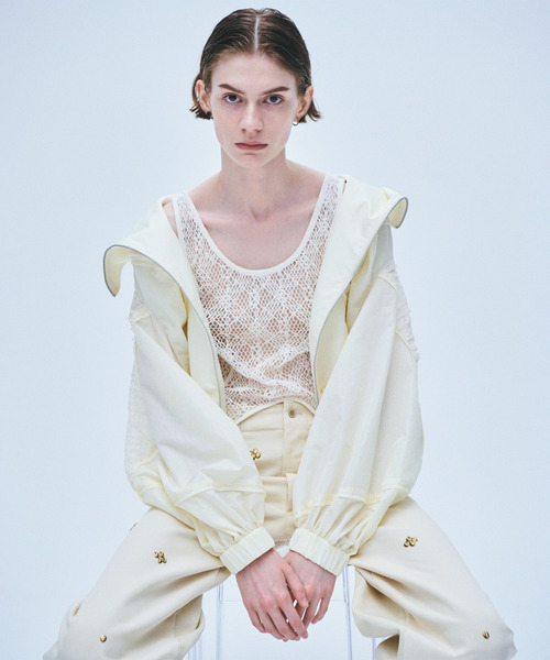 muller of yoshiokubo(ミュラーオブヨシオクボ)の「muller of yoshiokubo ミュラーオブヨシオクボ / SPIDERWEB BODY SUIT スパイダーウェブタンクトップ ボディスーツ / MLS26210(タンクトップ・レディース・ホワイト/ベージュ/ブラック・36/38)」の11枚目の写真