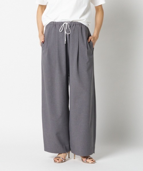 HELIOPOLE(エリオポール)の「BARREL LEG TUCK PANTS(その他パンツ・レディース・グレー/ダークブラウン・36/38)」の2枚目の写真
