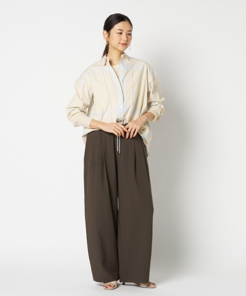 HELIOPOLE(エリオポール)の「BARREL LEG TUCK PANTS(その他パンツ・レディース・グレー/ダークブラウン・36/38)」の12枚目の写真