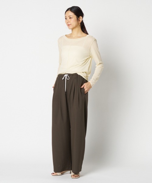 HELIOPOLE(エリオポール)の「BARREL LEG TUCK PANTS(その他パンツ・レディース・グレー/ダークブラウン・36/38)」の13枚目の写真