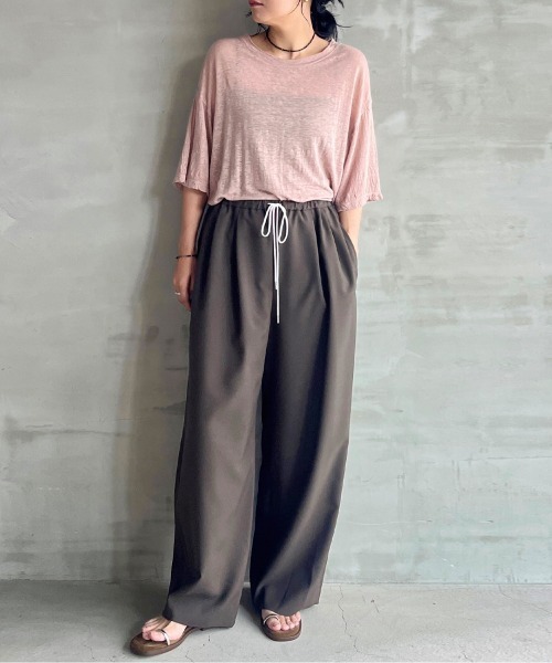HELIOPOLE(エリオポール)の「BARREL LEG TUCK PANTS(その他パンツ・レディース・グレー/ダークブラウン・36/38)」の10枚目の写真