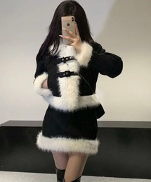 Dormiir（ドルミール）の「【Dormiir】ファースエードジャケット×スカート / セットアップ / ツーピース（セットアップ）」