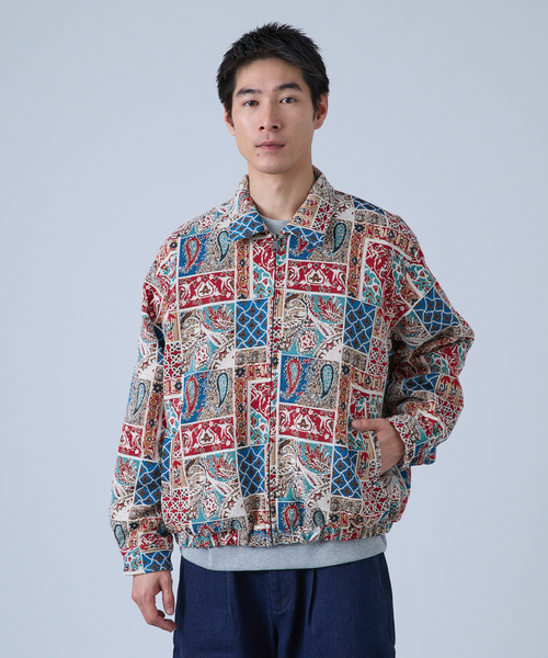 B.C STOCK（ベーセーストック）の「ゴブラン スイングトップブルゾン（その他アウター・メンズ・ホワイト/イエロー/ブルー系その他/ネイビー・LARGE/MEDIUM）」の2枚目の写真