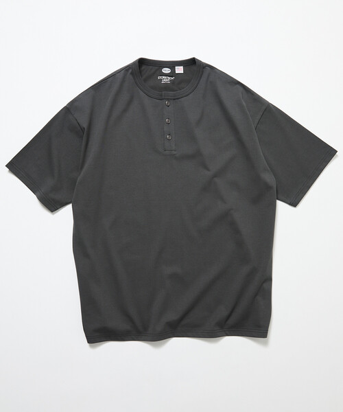 FREAK'S STORE(フリークスストア)の「限定展開 STORATECH/ストラテック ライトウェイト ヘンリーネックTシャツ/抗菌/防臭/制菌/UVカット/接触冷感/吸水速乾(Tシャツ/カットソー・メンズ・スミクロ/ネイビー/ブラック/ホワイト/グレイッシュベージュ・SMALL/X-LARGE/LARGE/MEDIUM)」の12枚目の写真