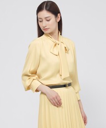 Paul Stuart（ポールスチュアート）の「【ウォッシャブル/防しわ性】バックサテンジョーゼット　ブラウス（シャツ/ブラウス）」