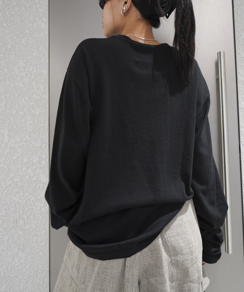extreme cashmere(エクストリーム カシミヤ)の「EXTREME CASHMERE/エクストリーム カシミア n452 ROCK(ニット/セーター・メンズ・カーキ/ブラック/ネイビー/グレー・FREE)」の8枚目の写真