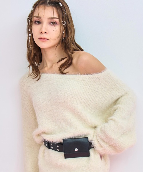 ANAP(アナップ)の「ポーチ付きハトメ ベルト(ベルト・レディース・ブラウン/ブラック・F)」の11枚目の写真