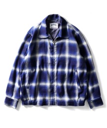 HOUSTON ヒューストン INDIGO OMBRE HBT JACKET インディゴ オンブレーチェック ヘリンボーン ツイルジャケット