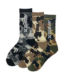 MAISON mou（メゾンムー）の「【AVIREX/アヴィレックス】Ccamouflage 3P Socks ソックス25-27cm（ソックス/靴下）」