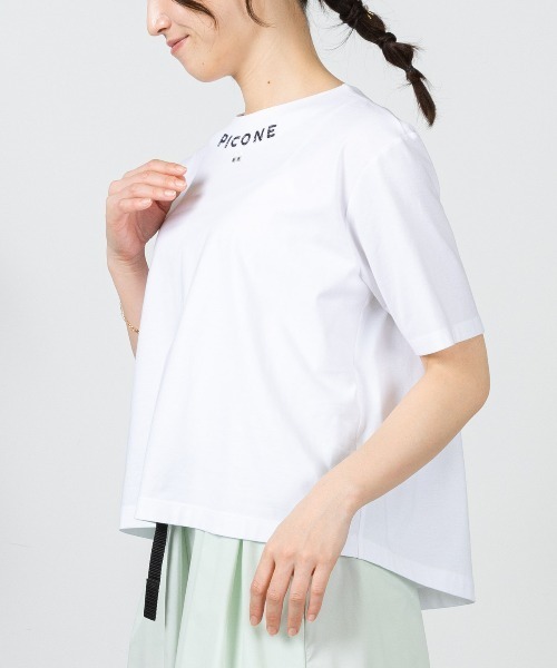 STUDIO PICONE(スタジオピッコーネ)の「立体刺繍UV冷感プルオーバー(Tシャツ/カットソー・レディース・ブラック/オレンジ/ホワイト・M/LL/L)」の6枚目の写真