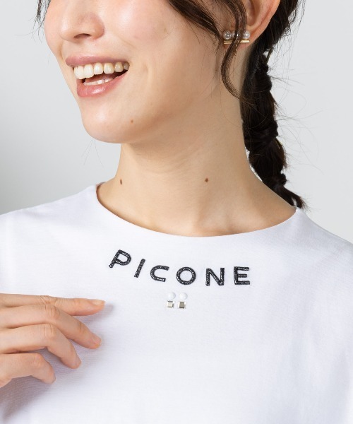 STUDIO PICONE(スタジオピッコーネ)の「立体刺繍UV冷感プルオーバー(Tシャツ/カットソー・レディース・ブラック/オレンジ/ホワイト・M/LL/L)」の9枚目の写真