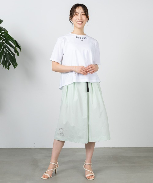 STUDIO PICONE(スタジオピッコーネ)の「立体刺繍UV冷感プルオーバー(Tシャツ/カットソー・レディース・ブラック/オレンジ/ホワイト・M/LL/L)」の10枚目の写真