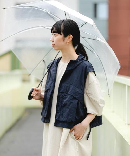 EKAL（エカル）の「『撥水/UVカット/UR TECH』ナイロンタッサー ベスト（ベスト・レディース・グレー/ネイビー・ONE）」の4枚目の写真
