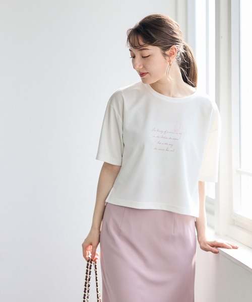 12Twelve Agenda(トゥエルブ アジェンダ)の「線画モチーフプリントTシャツ(Tシャツ/カットソー・レディース・ブラック/ピンク・M)」の1枚目の写真