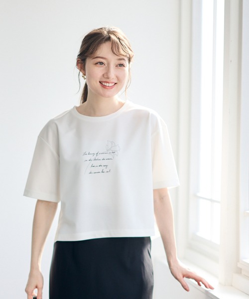 12Twelve Agenda(トゥエルブ アジェンダ)の「線画モチーフプリントTシャツ(Tシャツ/カットソー・レディース・ブラック/ピンク・M)」の21枚目の写真