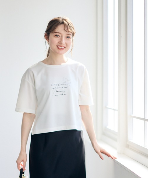12Twelve Agenda(トゥエルブ アジェンダ)の「線画モチーフプリントTシャツ(Tシャツ/カットソー・レディース・ブラック/ピンク・M)」の22枚目の写真
