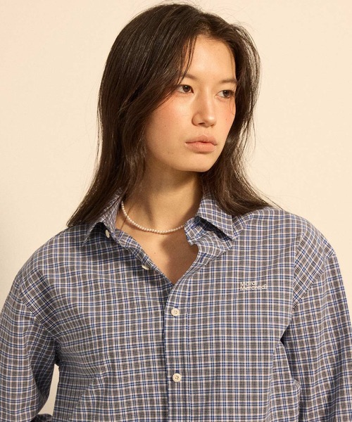 COTTON SHIRT CHECK LOGO / コットン シャツ チェック ロゴ（シャツ