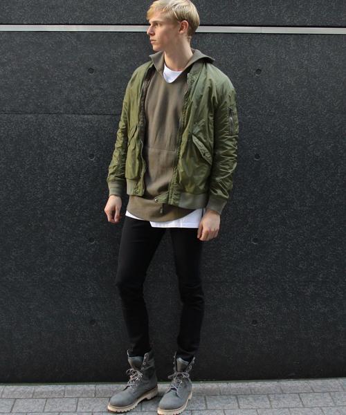 MONKEY TIME(モンキータイム)の「<monkey time>∴ ナイロン ボンディング L-2ジャケット◆(ブルゾン・メンズ・ブラック/オリーブ/ワインレッド・LARGE/MEDIUM/SMALL/X-LARGE)」の14枚目の写真