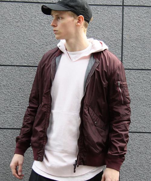 MONKEY TIME(モンキータイム)の「<monkey time>∴ ナイロン ボンディング L-2ジャケット◆(ブルゾン・メンズ・ブラック/オリーブ/ワインレッド・LARGE/MEDIUM/SMALL/X-LARGE)」の12枚目の写真