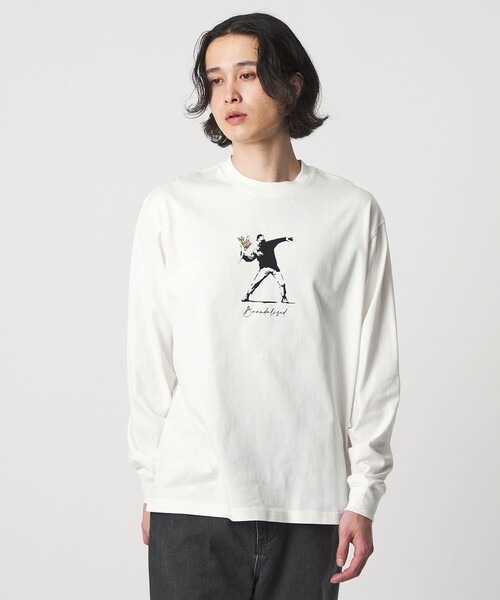 A DAY IN THE LIFE UNITED ARROWS（アデイインザライフユナイテッドアローズ）の「＜BRANDALISED × A DAY IN THE LIFE ＞バンクシー リラックス カットソー（Tシャツ/カットソー・メンズ・ブラック/ホワイト・M/L）」の16枚目の写真