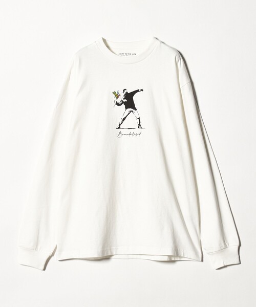 A DAY IN THE LIFE UNITED ARROWS（アデイインザライフユナイテッドアローズ）の「＜BRANDALISED × A DAY IN THE LIFE ＞バンクシー リラックス カットソー（Tシャツ/カットソー・メンズ・ブラック/ホワイト・M/L）」の11枚目の写真
