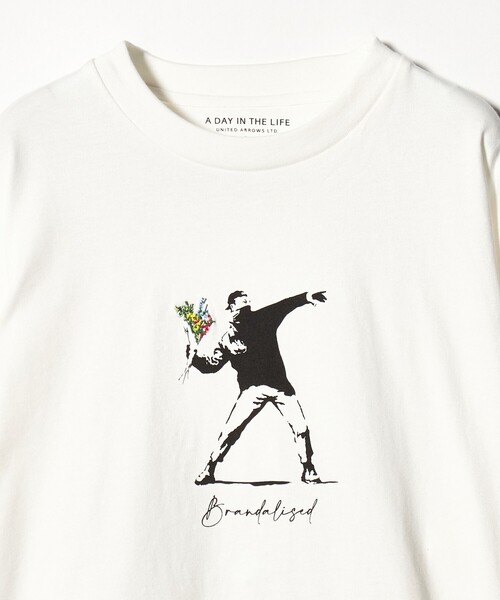 A DAY IN THE LIFE UNITED ARROWS（アデイインザライフユナイテッドアローズ）の「＜BRANDALISED × A DAY IN THE LIFE ＞バンクシー リラックス カットソー（Tシャツ/カットソー・メンズ・ブラック/ホワイト・M/L）」の12枚目の写真