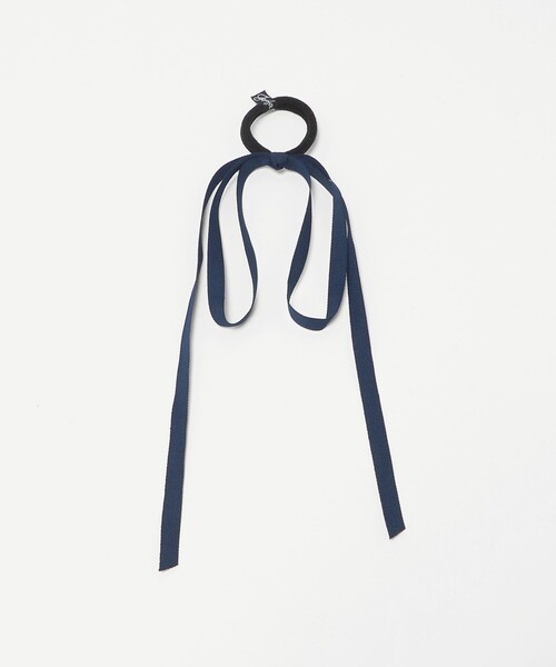 Jennifer Ouellette（ジュエファーオウレット）の「＜Jennifer Ouellette＞リボン ポニー/ヘアゴム（ヘアゴム・レディース・ブラック/ネイビー・FREE）」の2枚目の写真