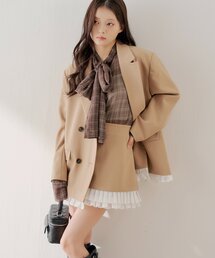 【セットアップ対応】フリルレイヤードミニスカート