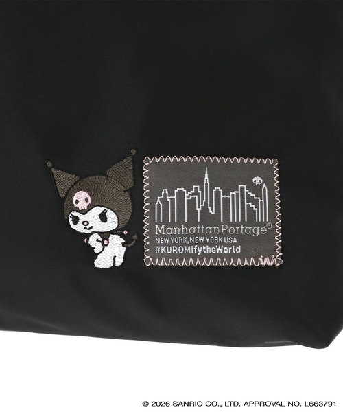 Manhattan Portage（マンハッタンポーテージ）の「BROOKHAVEN TOTE BAG FLIGHT NYLON BACKING KRM（トートバッグ・レディース・ブラック・MEDIUM）」の9枚目の写真