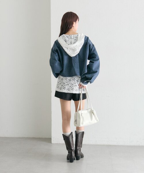 mystic（ミスティック）の「スタッズデニムシャツジャケット（デニムジャケット・レディース・ブルー/ネイビー・FREE）」の12枚目の写真