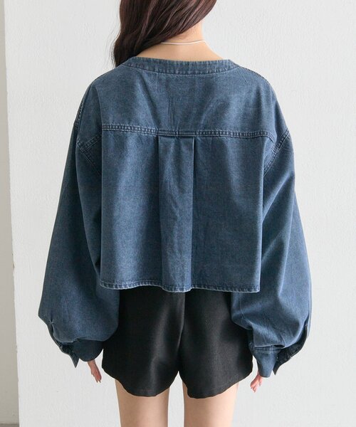 mystic（ミスティック）の「スタッズデニムシャツジャケット（デニムジャケット・レディース・ブルー/ネイビー・FREE）」の17枚目の写真