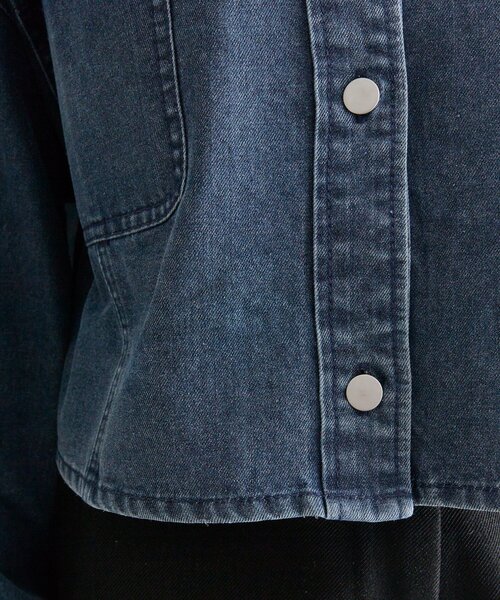 mystic（ミスティック）の「スタッズデニムシャツジャケット（デニムジャケット・レディース・ブルー/ネイビー・FREE）」の21枚目の写真