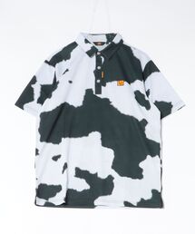 LOUDMOUTH/ラウドマウス ゴルフウェア プレミアムカノコ 吸汗速乾 UVカット 接触冷感 総柄 半袖シャツ