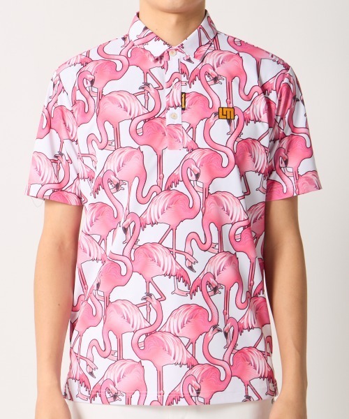 Loudmouth（ラウドマウス）の「LOUDMOUTH/ラウドマウス ゴルフウェア プレミアムカノコ 吸汗速乾 UVカット 接触冷感 総柄 半袖シャツ（Tシャツ/カットソー・メンズ・その他4/その他/その他1/その他2/その他3・M/LL/3L/L）」の5枚目の写真