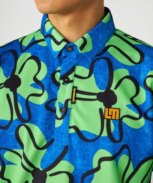 Loudmouth（ラウドマウス）の「LOUDMOUTH/ラウドマウス ゴルフウェア プレミアムカノコ 吸汗速乾 UVカット 接触冷感 総柄 半袖シャツ（Tシャツ/カットソー・メンズ・その他4/その他/その他1/その他2/その他3・M/LL/3L/L）」の8枚目の写真