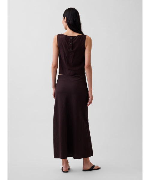 GAP（ギャップ）の「リネンブレンド マキシ スリップスカート（スカート・レディース・イエロー/レッド/ブラウン/ナチュラル/ブラック系その他/ブラック・XXS/L/M/S/XS）」の21枚目の写真