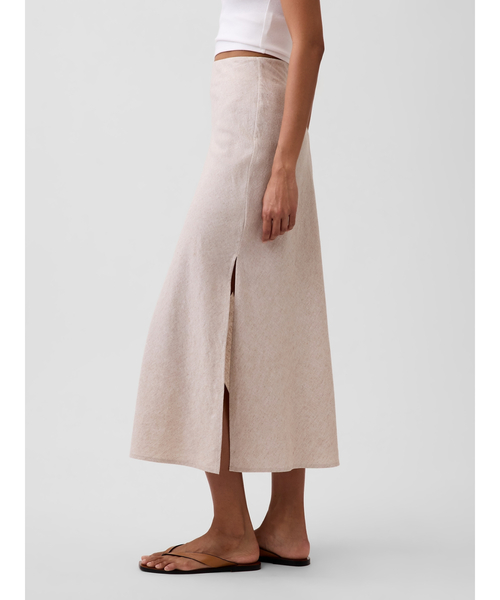 GAP（ギャップ）の「リネンブレンド マキシ スリップスカート（スカート・レディース・イエロー/レッド/ブラウン/ナチュラル/ブラック系その他/ブラック・XXS/L/M/S/XS）」の4枚目の写真