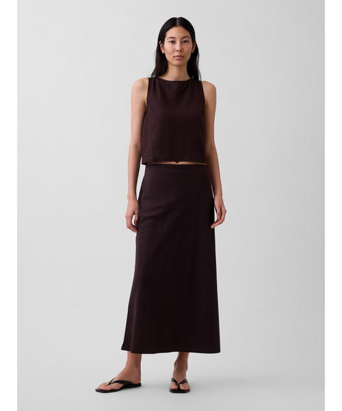 GAP（ギャップ）の「リネンブレンド マキシ スリップスカート（スカート・レディース・イエロー/レッド/ブラウン/ナチュラル/ブラック系その他/ブラック・XXS/L/M/S/XS）」の11枚目の写真