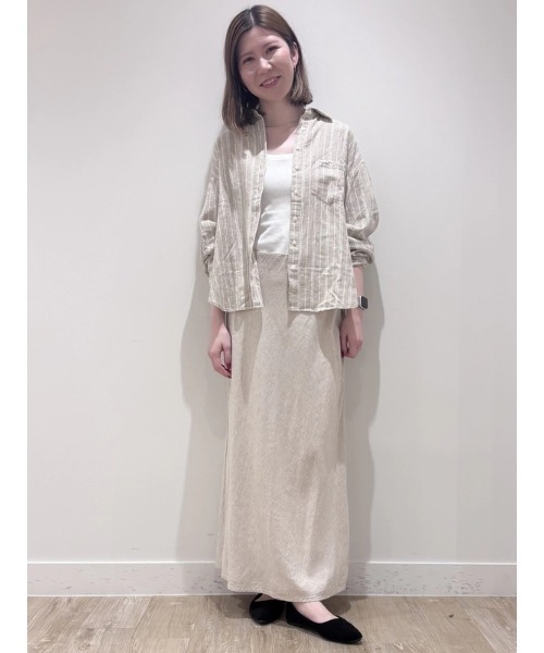 GAP（ギャップ）の「リネンブレンド マキシ スリップスカート（スカート・レディース・イエロー/レッド/ブラウン/ナチュラル/ブラック系その他/ブラック・XXS/L/M/S/XS）」の18枚目の写真