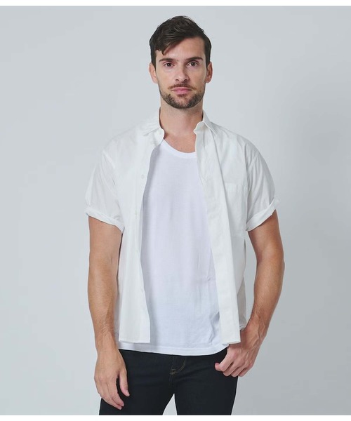 junhashimoto(ジュンハシモト)の「HALF SLEEVE OVER SHIRT(シャツ/ブラウス・メンズ・ホワイト/サックスブルー・5)」の11枚目の写真