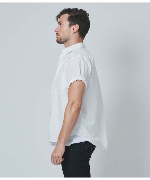 junhashimoto(ジュンハシモト)の「HALF SLEEVE OVER SHIRT(シャツ/ブラウス・メンズ・ホワイト/サックスブルー・5)」の12枚目の写真