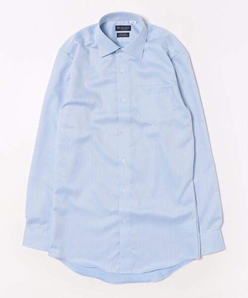 TOKYO SHIRTS（トウキョウシャツ）の「【超形態安定】 形態安定ノンアイロン ワイド 長袖ビジネスワイシャツ（大きいサイズ・長いサイズ）（ビジネスシャツ・メンズ・ブルー・首回り39cm-裄丈88cm/首回り41cm-裄丈90cm/首回り42cm-裄丈90cm/首回り43cm-裄丈90cm/首回り45cm-裄丈82cm/首回り45cm-裄丈86cm/首回り45cm-裄丈90cm/首回り47cm-裄丈86cm/首回り47cm-裄丈90cm）」の6枚目の写真