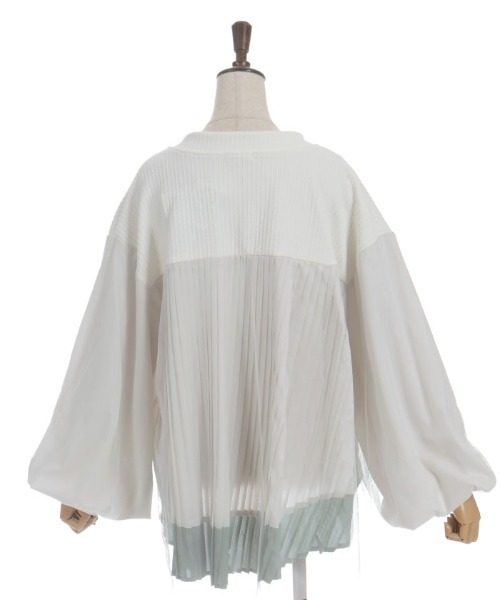 axes femme（アクシーズファム）の「チュール切替カーデ（カーディガン/ボレロ・レディース・キナリ/チャコール・FREE）」の11枚目の写真