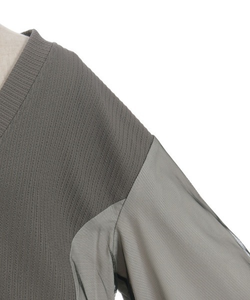 axes femme（アクシーズファム）の「チュール切替カーデ（カーディガン/ボレロ・レディース・キナリ/チャコール・FREE）」の22枚目の写真