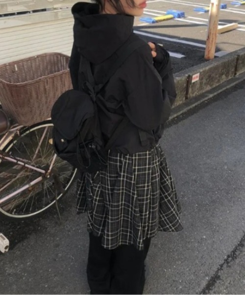 sorule(ソルレ)の「チェックフレアミニスカート(スカート・レディース・ブラック/ホワイト・FREE)」の10枚目の写真
