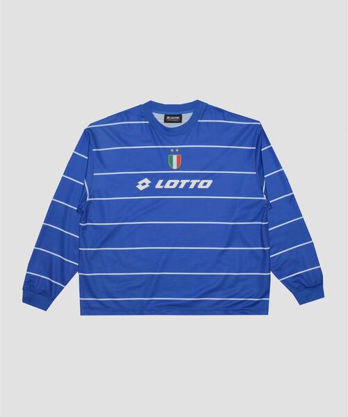 LOTTO（ロット）の「LOTTO　BORDER LONG-SLEEVE GAME SHIRTS（Tシャツ/カットソー・メンズ・ブルー/ネイビー・XX-LARGE/X-LARGE/LARGE/MEDIUM）」の2枚目の写真